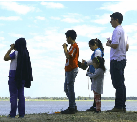 Students birding