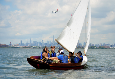 Kids learning to sail. 