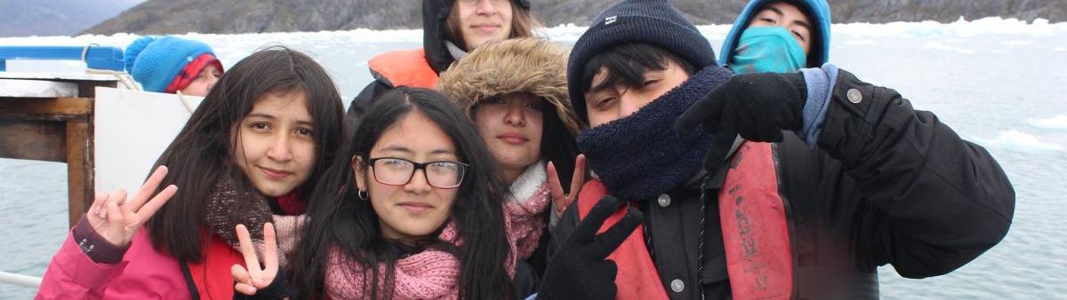 Students bundled up outside learning.