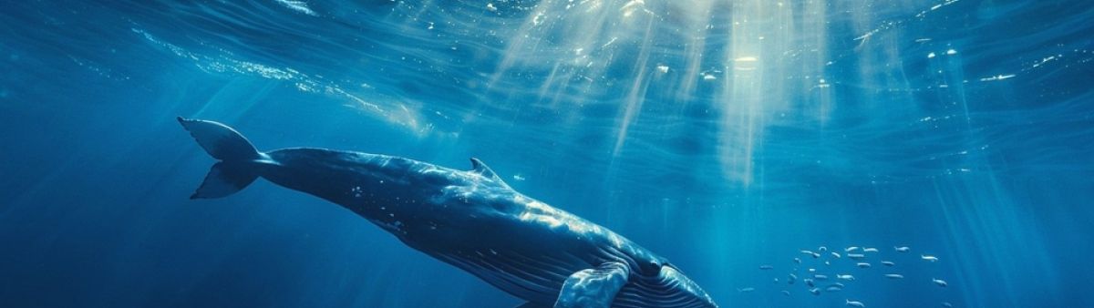 Whale swimming