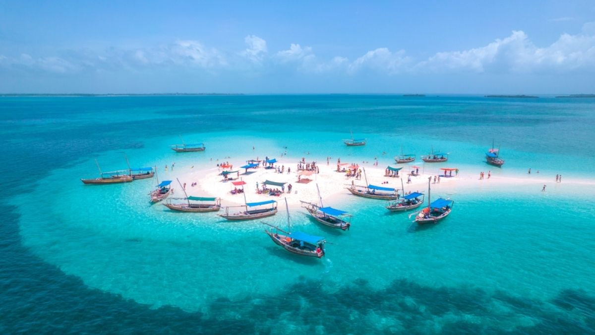 Boats on an island